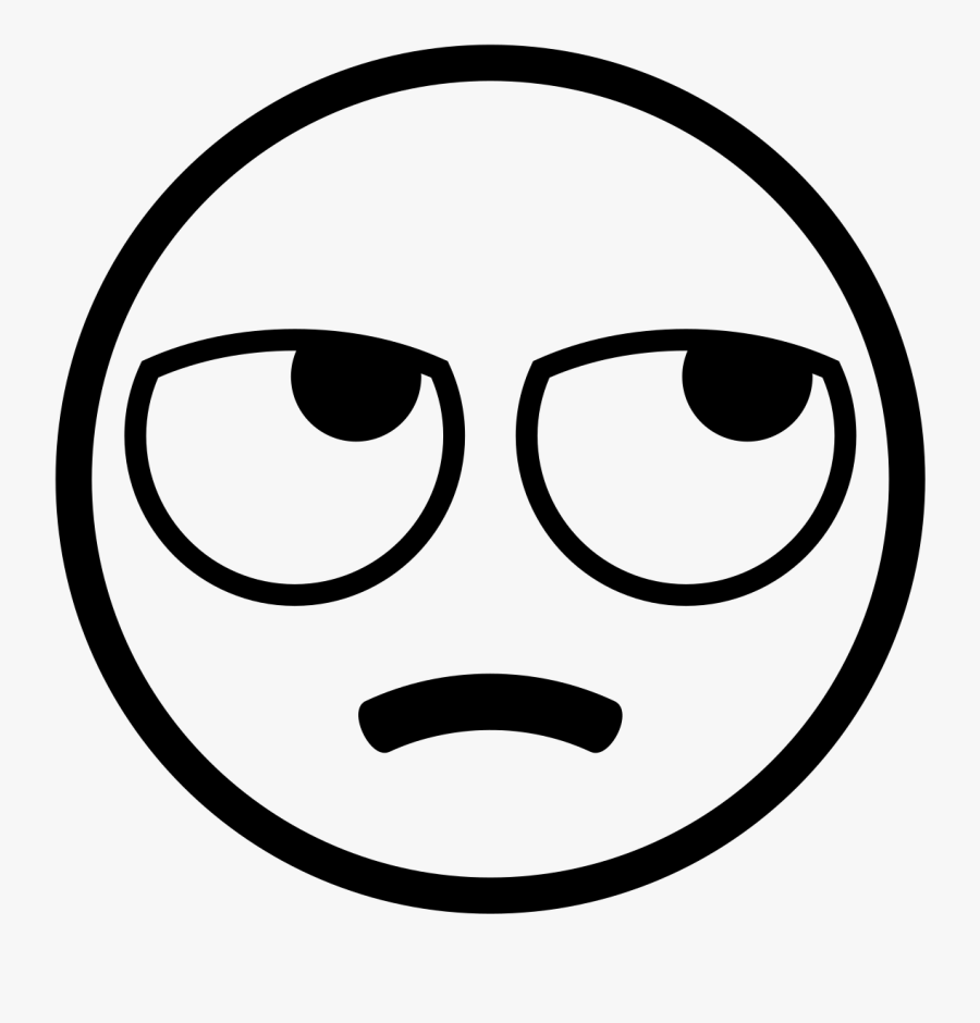 Transparent Censored Clipart - Eye Roll Emoji Black And White, Transparent Clipart