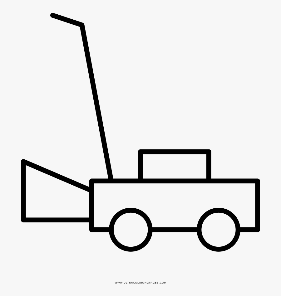 Lawn Mower Coloring Page - Energy & Transportation Icon, Transparent Clipart