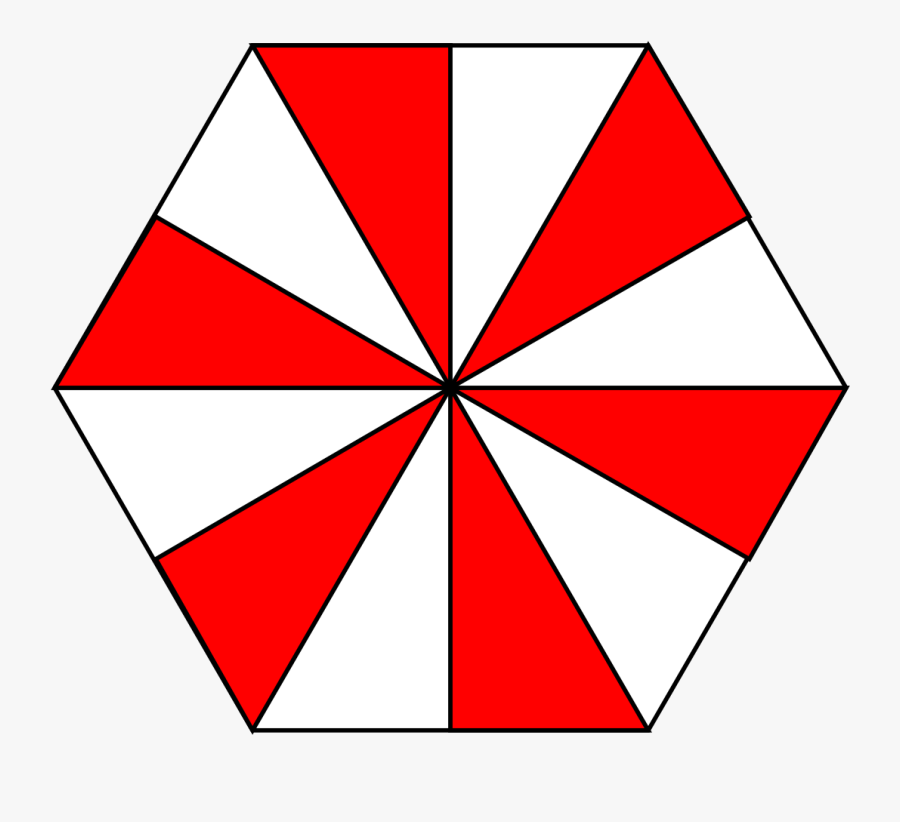 Hexagon Clipart Red - 12 Segment Circle, Transparent Clipart