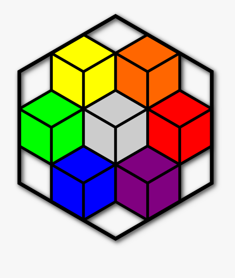Hexagon Clipart Multi Colored - Triangle Composition In Contrast, Transparent Clipart