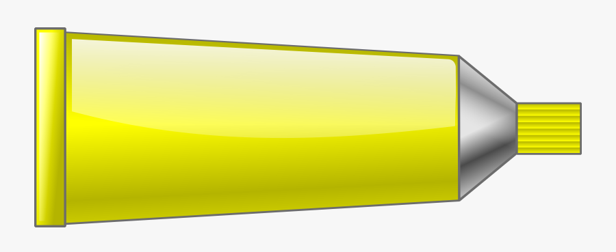 Transparent Color Clipart - Yellow Colour Tube Clipart, Transparent Clipart