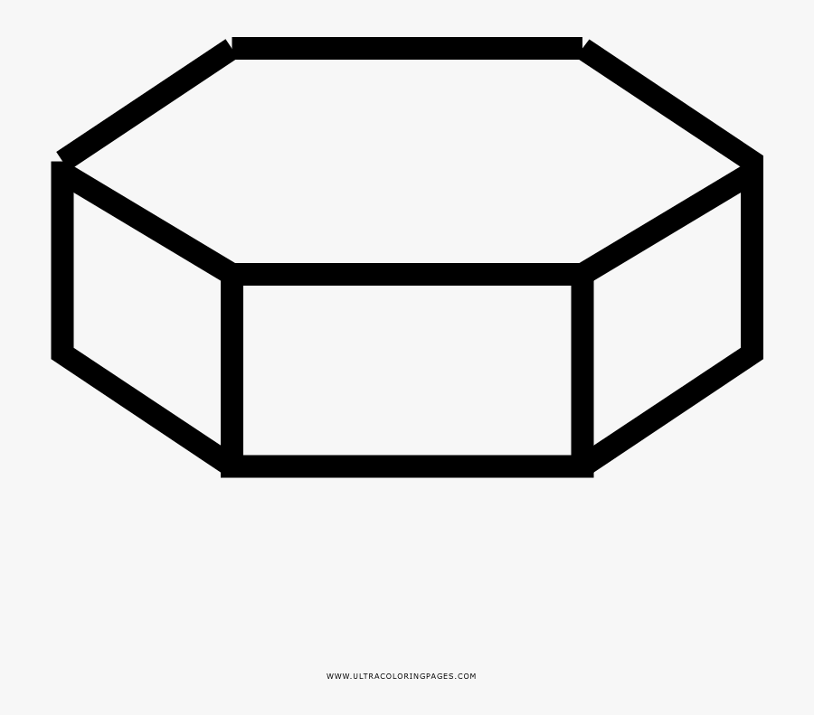Hexagon Coloring Page - No Sugar Symbol, Transparent Clipart