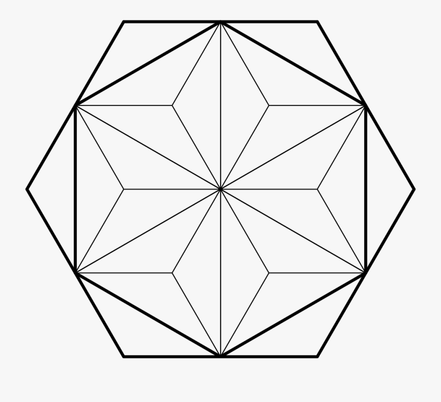 Hexagon Clipart Triangle Inside - Triangle, Transparent Clipart