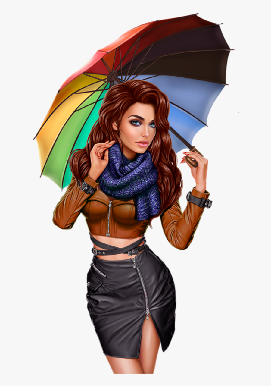 Page 7 Pin Up Art, 3d Girl, Image, Tube, Clip , Transparent - Tube Femme Parapluie Png, Transparent Clipart