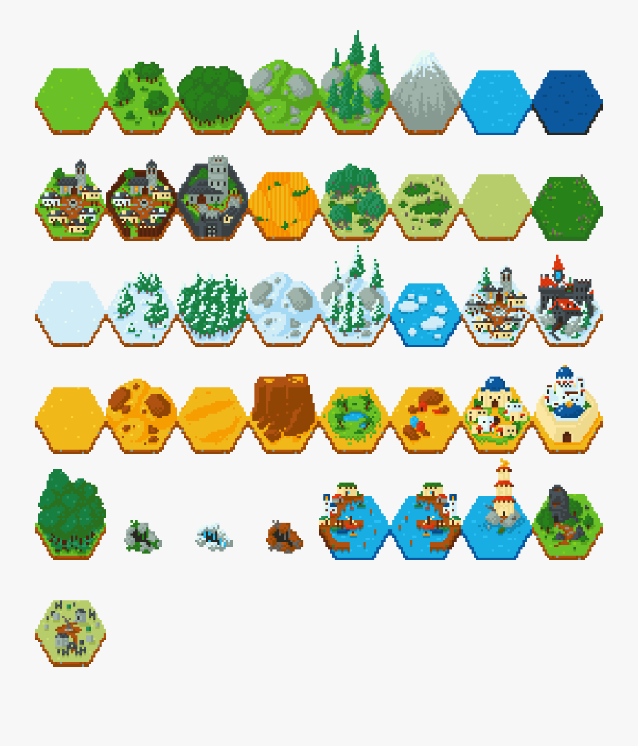 Pixel Hex, Transparent Clipart