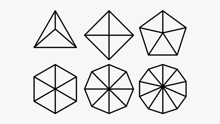 Drawing 3d Hexagon - Pentagon Shape With Lines, Transparent Clipart