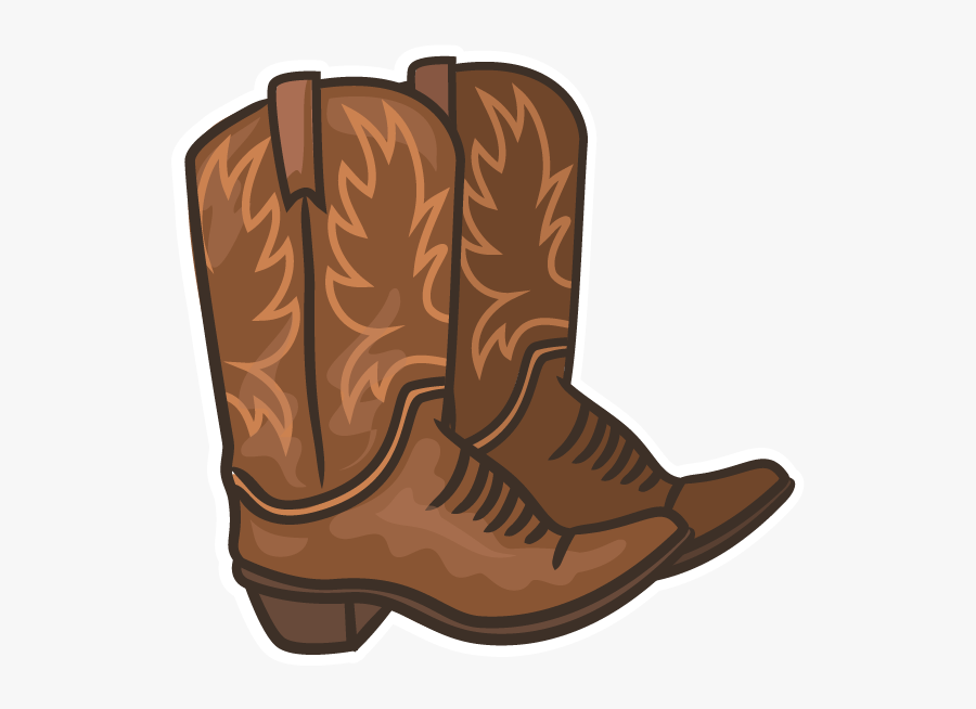 Cowboy Boot Shoe Clip Art - Transparent Background Cowboy Boots Clipart, Transparent Clipart