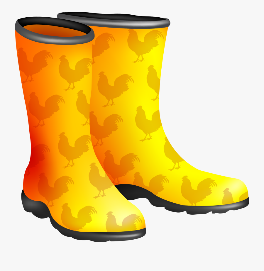 Chicken Wellington Boot Rooster - Rain Boots Png, Transparent Clipart
