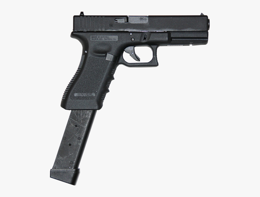Glock Vector Extended Clip Drawing - Glock 19 Gen 4, Transparent Clipart