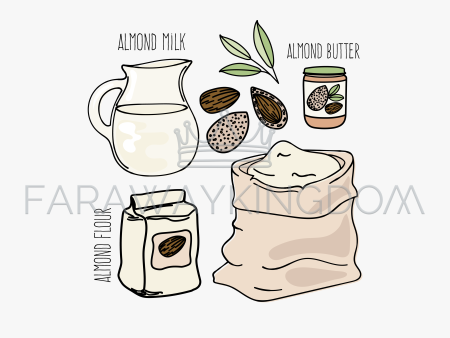 Almond Flour Clip Art, Transparent Clipart