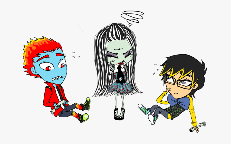 Chibi Amor Triângulo - Monster High Frankie Stein Chibi, Transparent Clipart