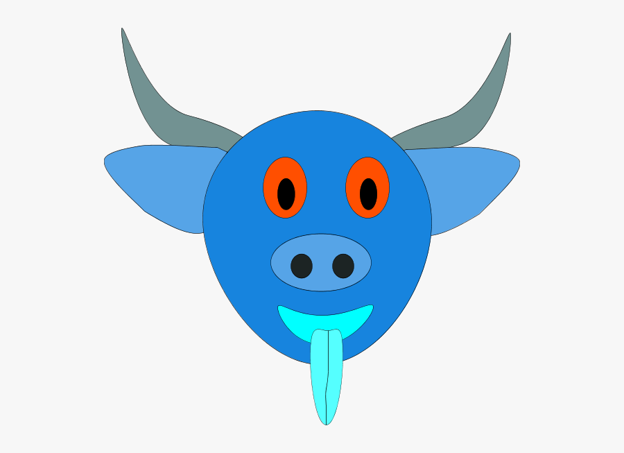 Cartoon Bull Face, Transparent Clipart