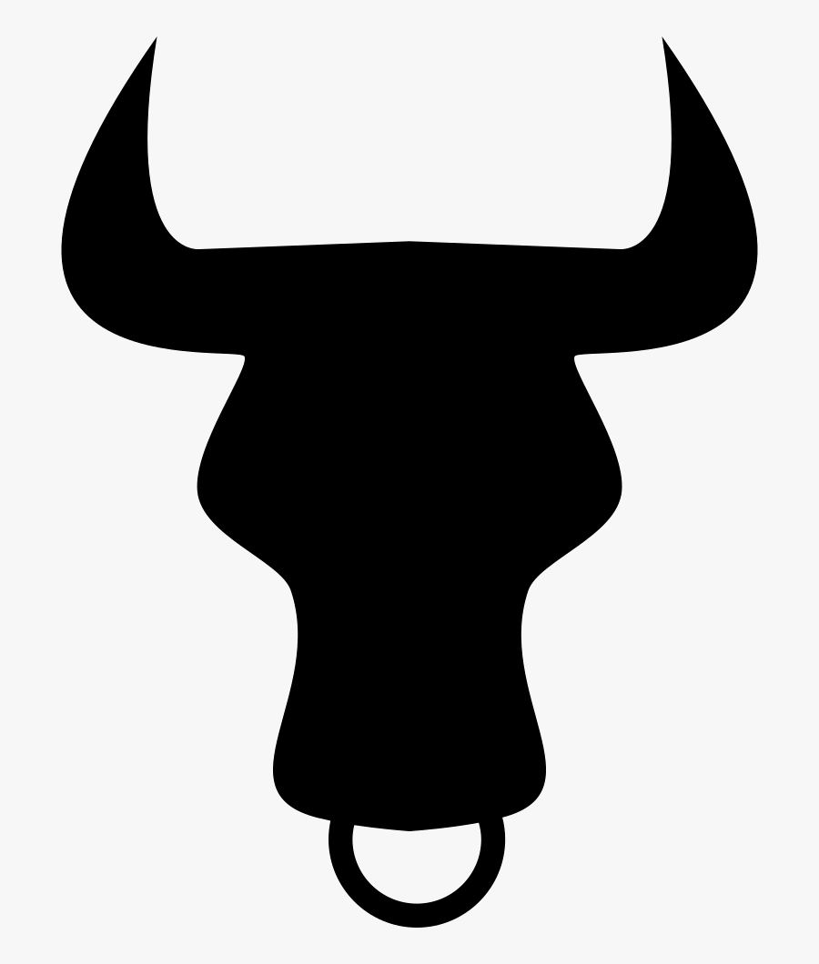 Taurus Zodiac Symbol Of Bull Head Front - Bull Head Symbol, Transparent Clipart