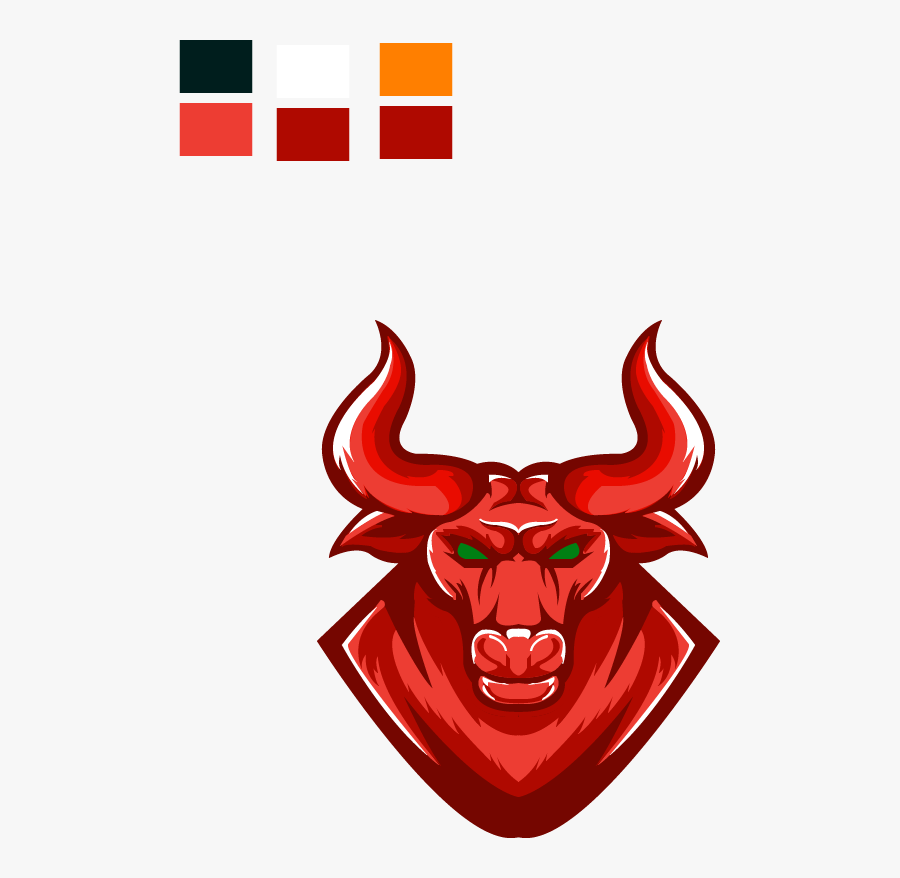 Vector Bull Design - Beast Mascot Logo Png, Transparent Clipart