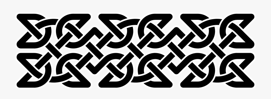 Celtic Design Black Rectangle, Transparent Clipart