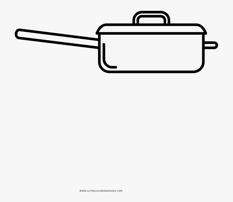 Casserole Pan Coloring Page - Line Art, Transparent Clipart