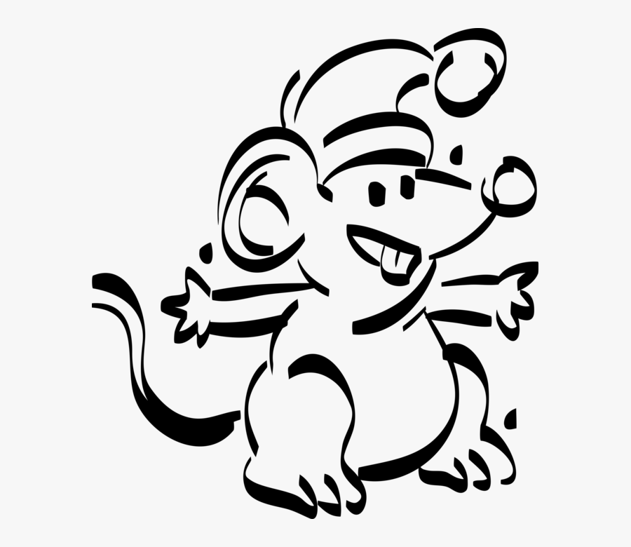 Vector Illustration Of Rodent Mouse With Christmas, Transparent Clipart