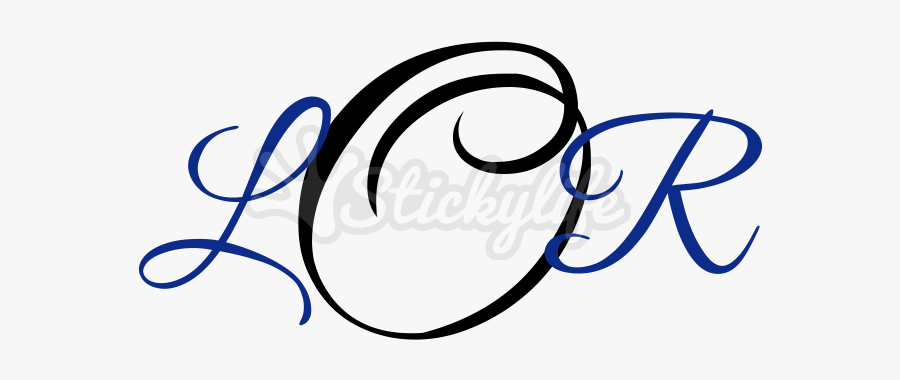 Script Monogram - Little Black Dress, Transparent Clipart