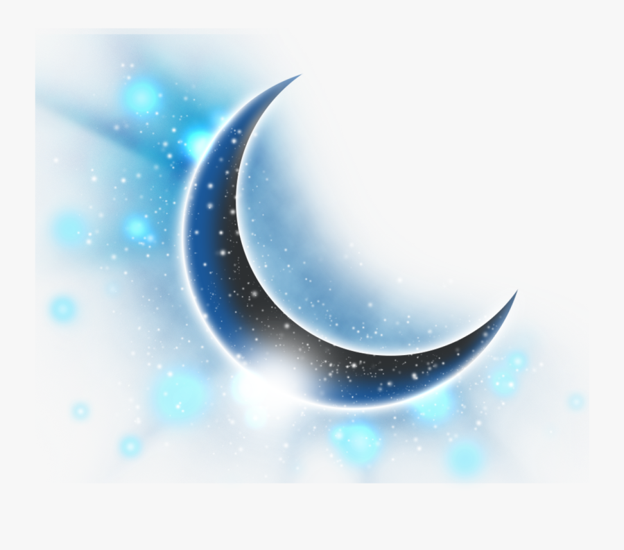 Ftestickers Clipart Moon Stars Bluemoon Crescentmoon - Media Luna En Png, Transparent Clipart