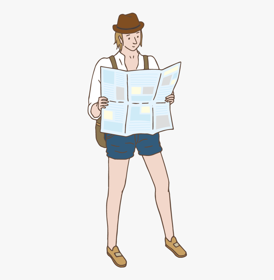 A Woman On The Trip - Cartoon, Transparent Clipart