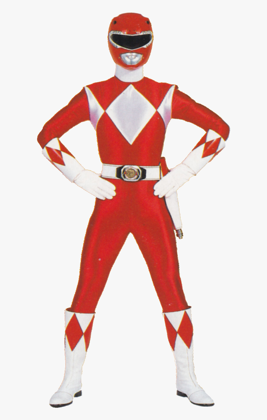 Power Rangers Clipart Background - Mighty Morphin Red Ranger Png, Transparent Clipart