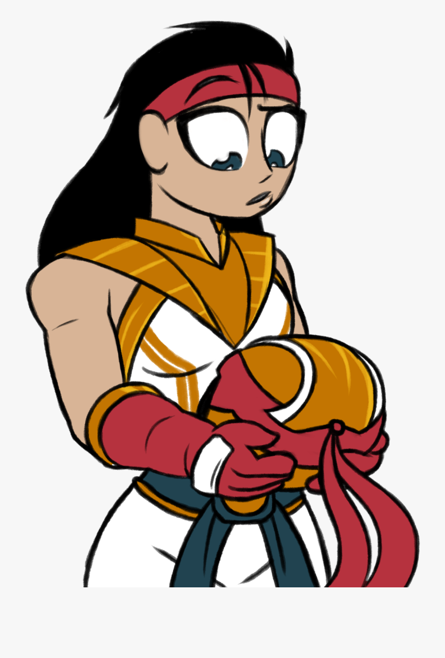 “patreon Request, Ryu Genderbent During The Power Rangers - Cartoon, Transparent Clipart