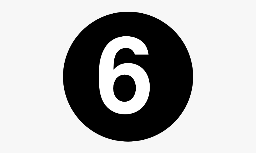 Black And White Number 6 Clipart - Credits Blockchain, Transparent Clipart