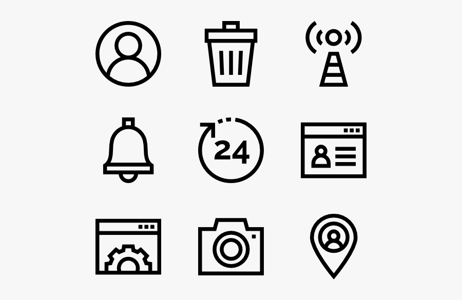 D Vector Circle - Bed And Breakfast Icons, Transparent Clipart