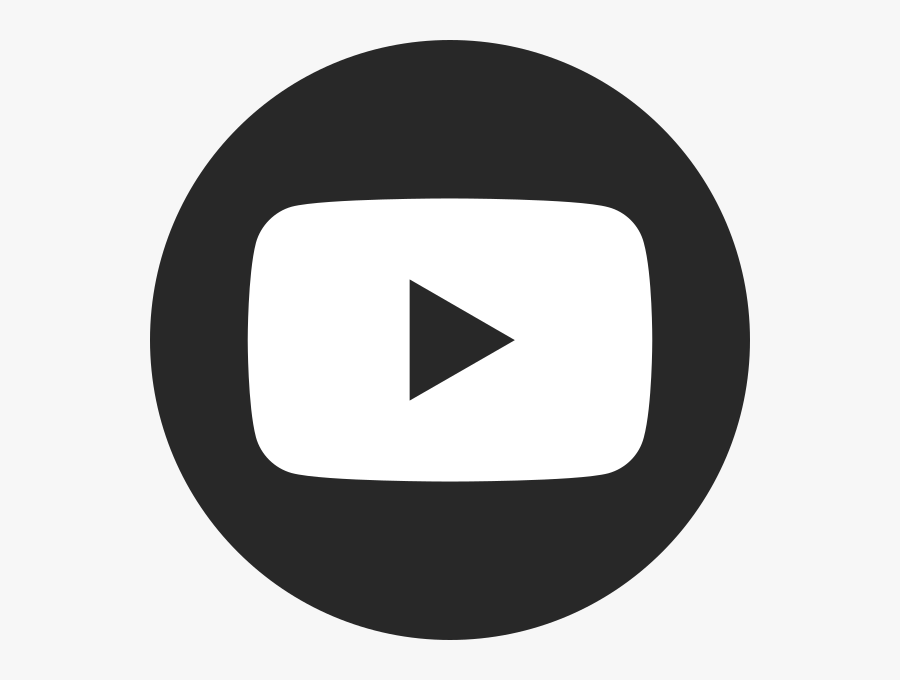 Youtube Social Dark Circle - Youtube Logo Vector White, Transparent Clipart
