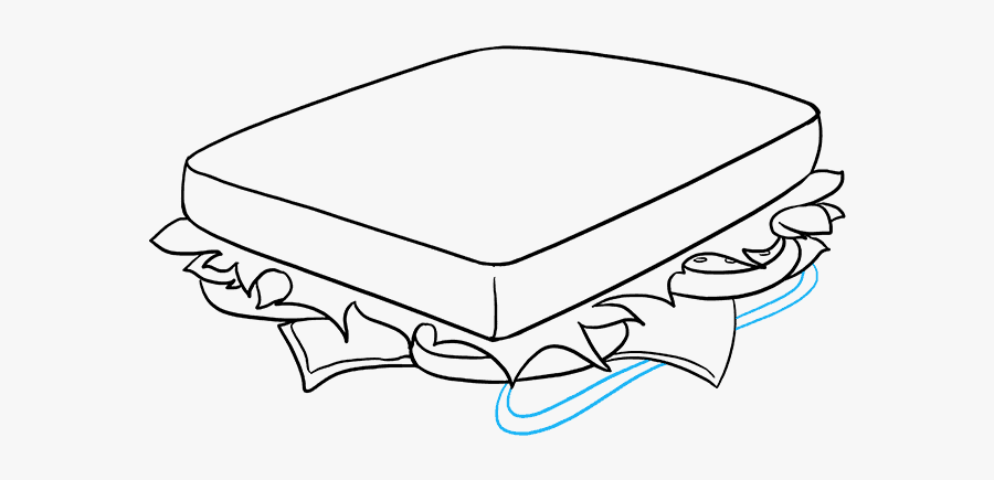 How To Draw Sandwich - Draw A Small Sandwich, Transparent Clipart