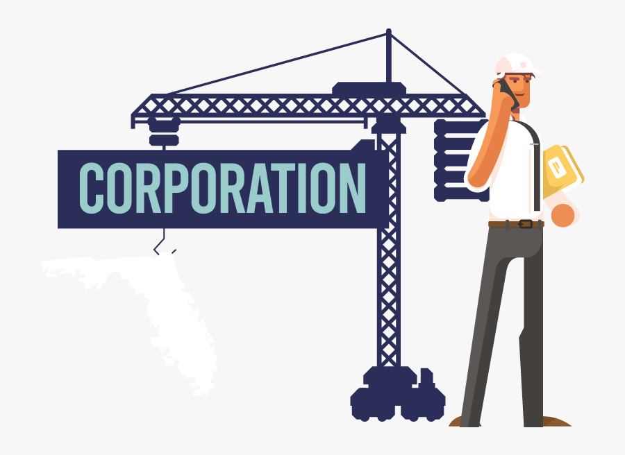 Image Of Man Forming A Corporation In Florida - Corporation, Transparent Clipart