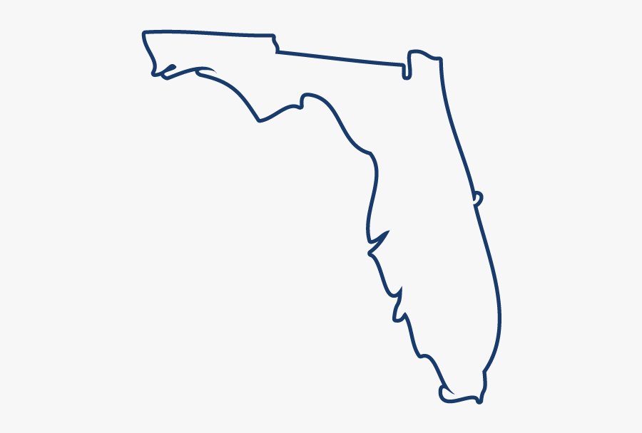 Florida - Transparent Florida State Outline, Transparent Clipart