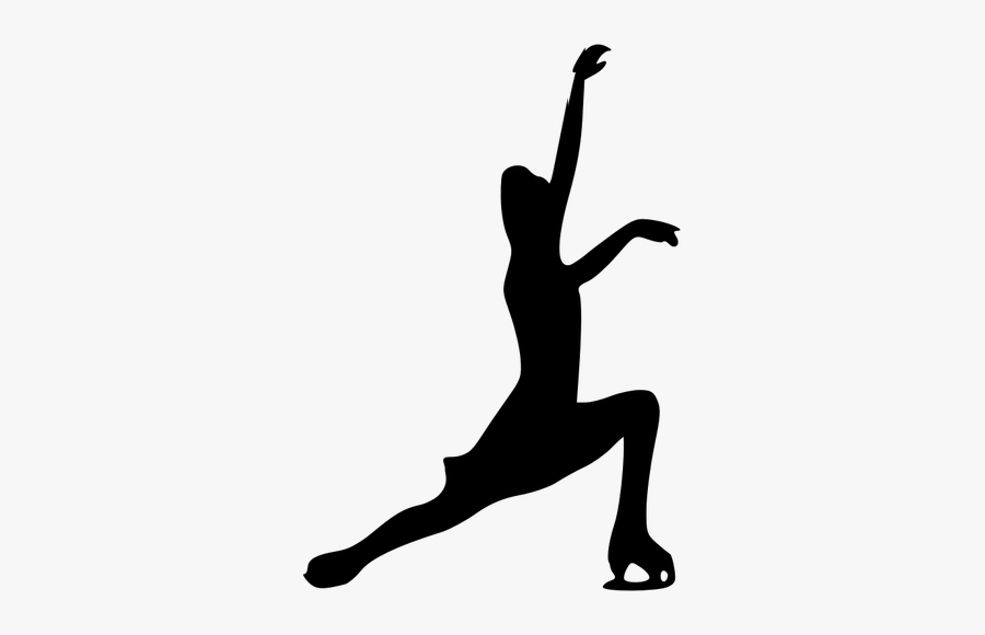 Vector Clip Art Of Skate Dancer Silhouette - Figure Skating Clip Art, Transparent Clipart