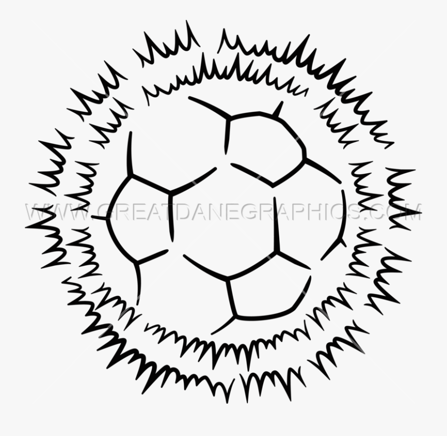 Soccer Ball Fire, Transparent Clipart
