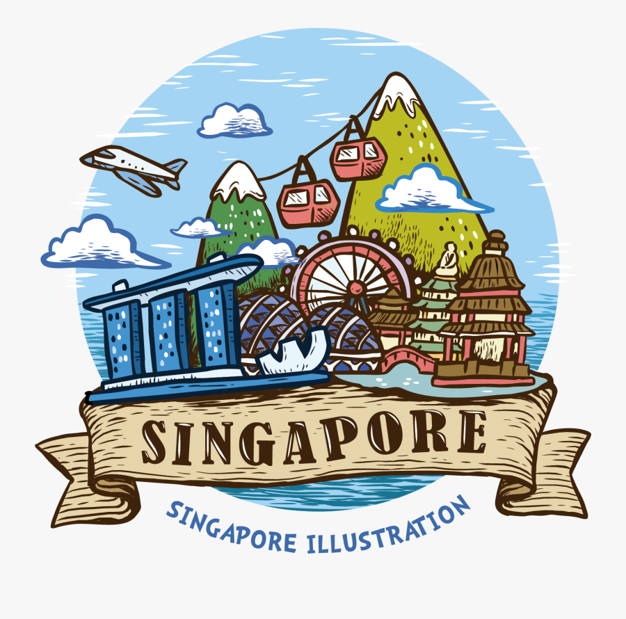 Division In Merlion Service Singapore Painted Pte Clipart - Travel Poster Design Singapore, Transparent Clipart