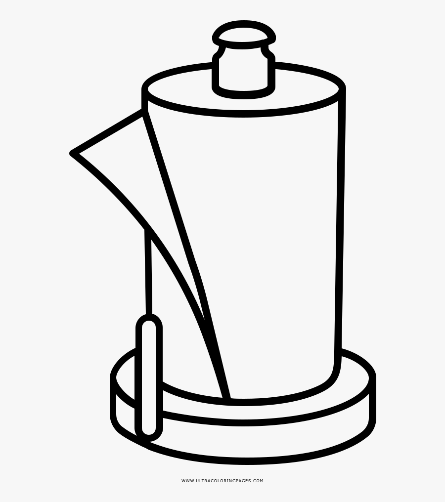 Paper Roll Coloring Page - Disegno Rotolo Di Carta, Transparent Clipart
