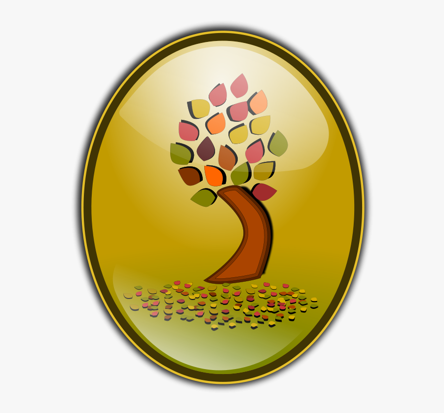 Circle,tree,palm Trees - Ovales De Couleur Clipart, Transparent Clipart