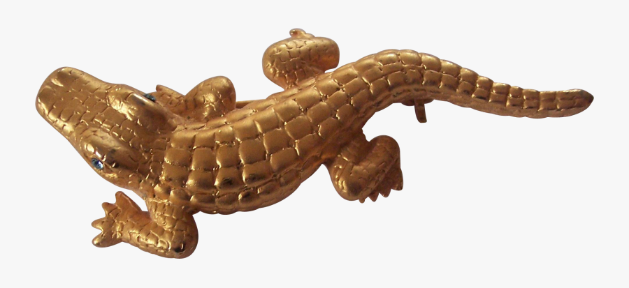 Clip Art Gold Tone Alligator Or - Alligator Lizard, Transparent Clipart