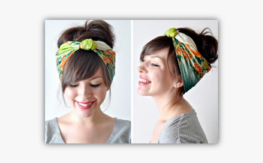 Clip Art Scarf Hairstyle - Types Of Head Bands, Transparent Clipart