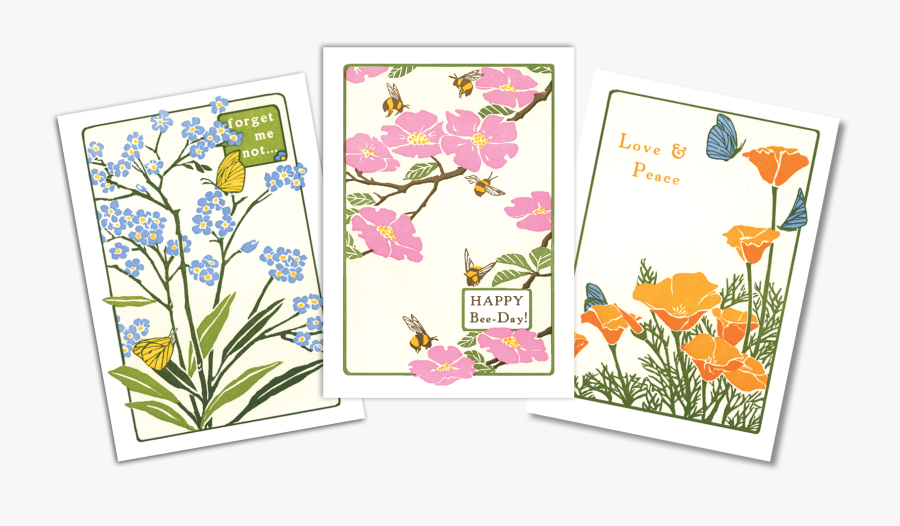 Floral Message Assortment, Transparent Clipart