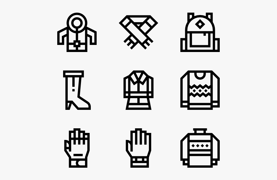 Winter Clothes And Accesories - Icono Academia, Transparent Clipart