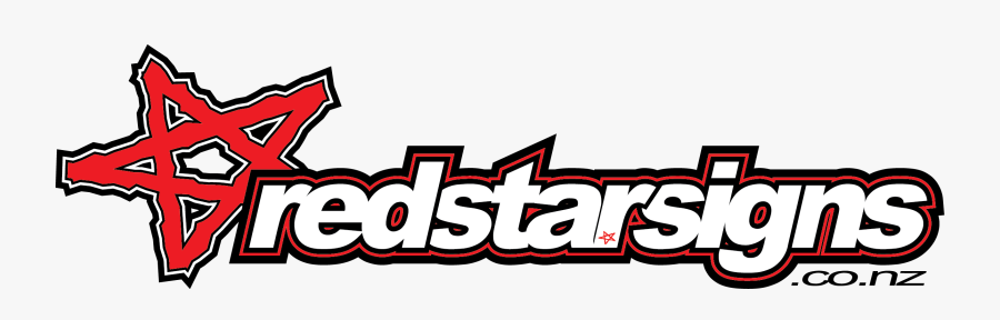 Red Star Signs, Transparent Clipart