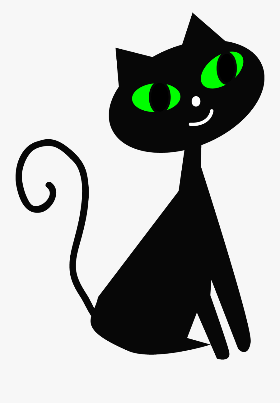 Cats Velvet Green Eyes - Black Cat, Transparent Clipart