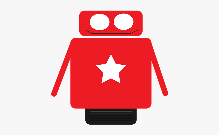 Robot, Geometric, Forms, Red, Star, Icon, Wheel, Alegre - หุ่น ยนต์ รูป เรขาคณิต, Transparent Clipart