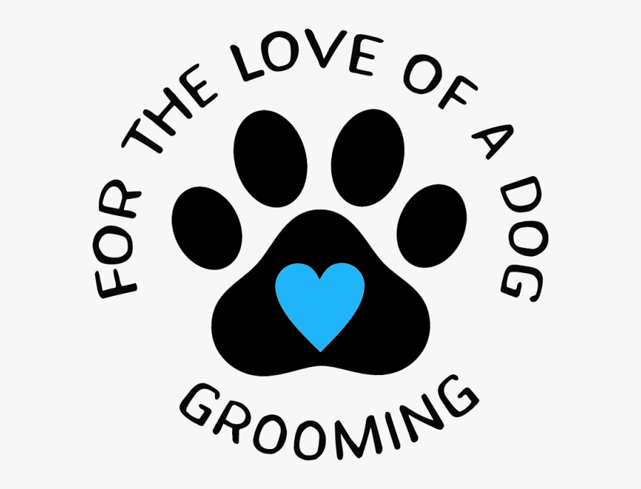 For The Love Of A Dog Grooming - Red Paw Print Transparent, Transparent Clipart