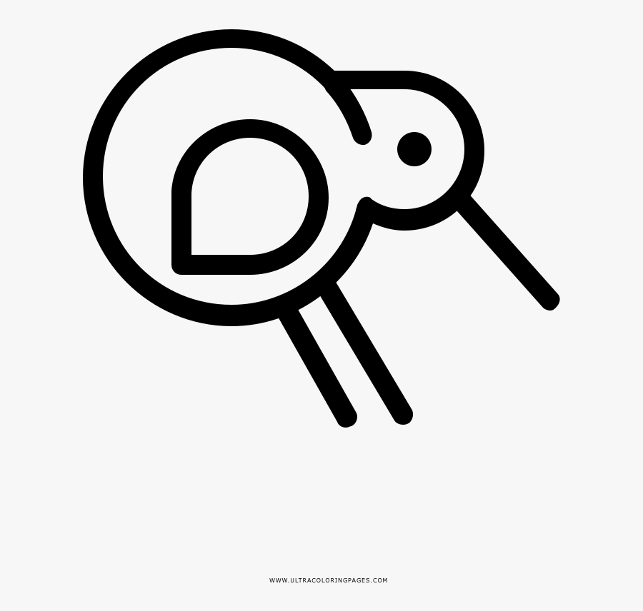 Kiwi Coloring Page, Transparent Clipart