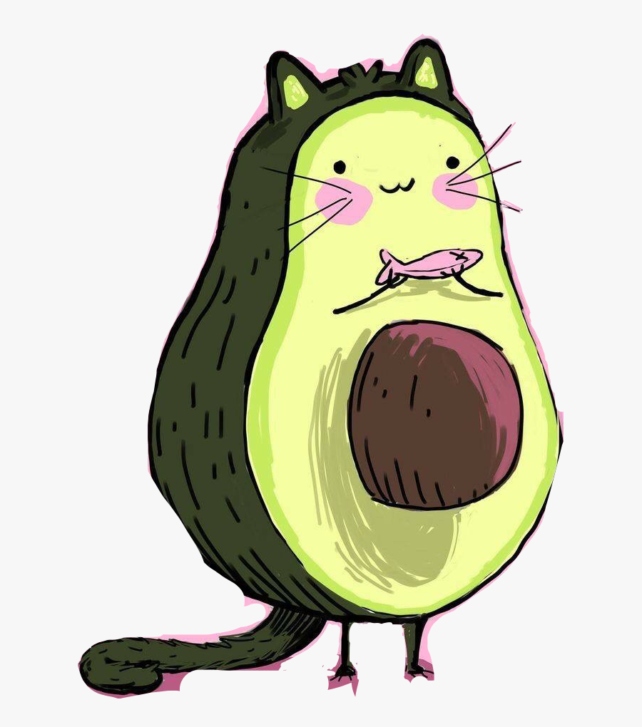 Kiwi Clipart Cute - Avocat Cat, Transparent Clipart