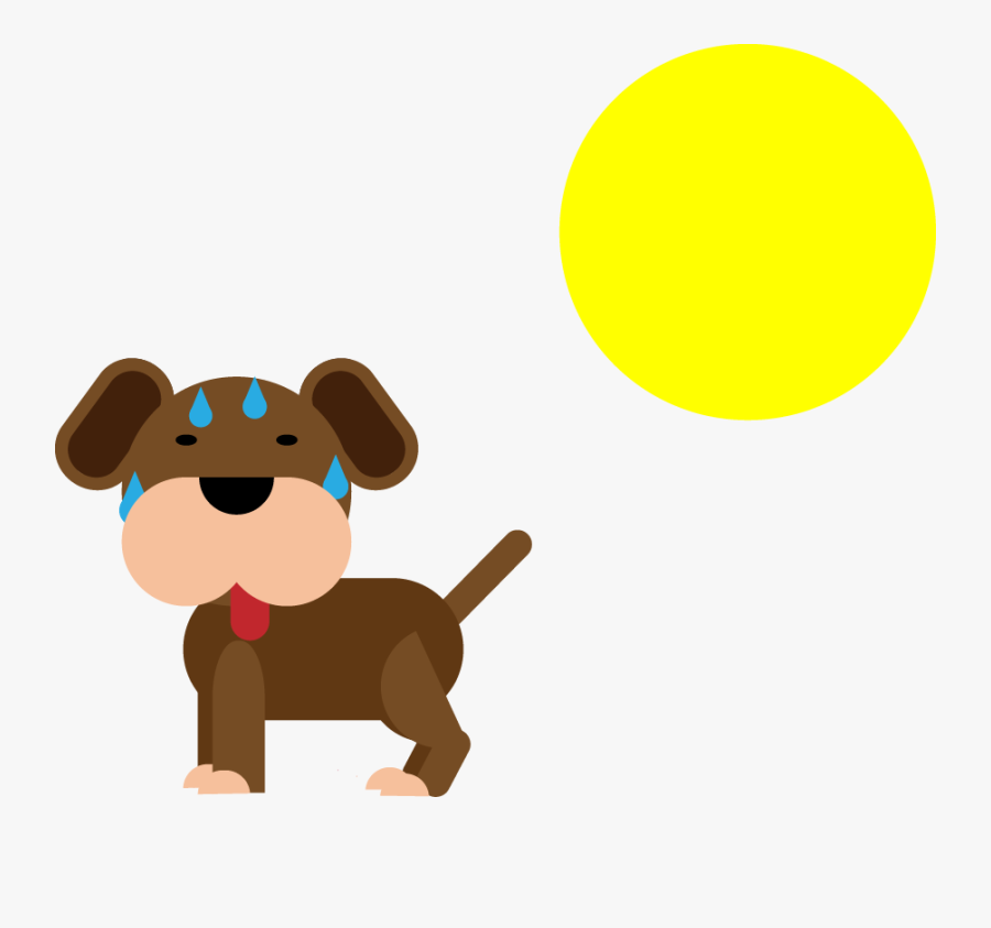 Overheated Dog Cartoon, Transparent Clipart