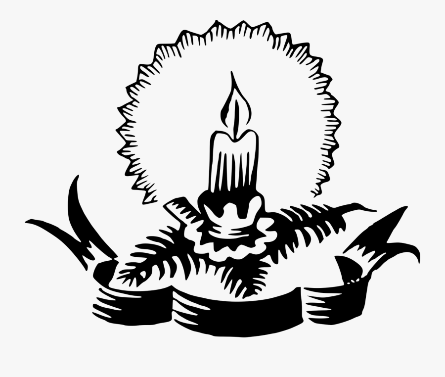 Candle Fire Flame Free Picture - Advent Candle Silhouette, Transparent Clipart