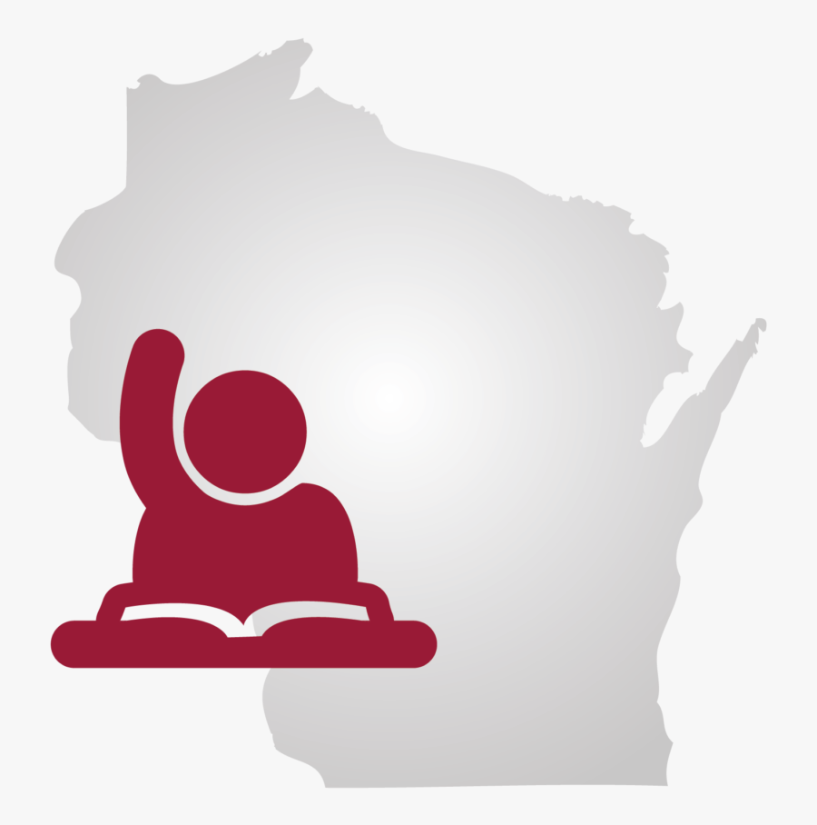 Wi-uniexp - Wisconsin Home State Outline, Transparent Clipart